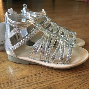 Carter's Smile 2 Silver Gladiators Toddler 7 New